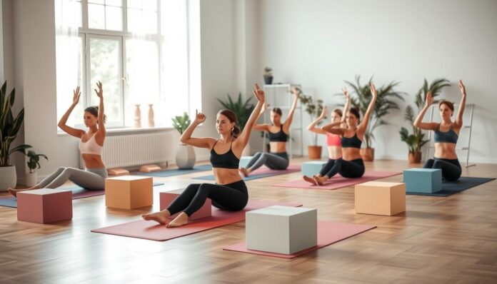 Pilates Exercises With Yoga Blocks