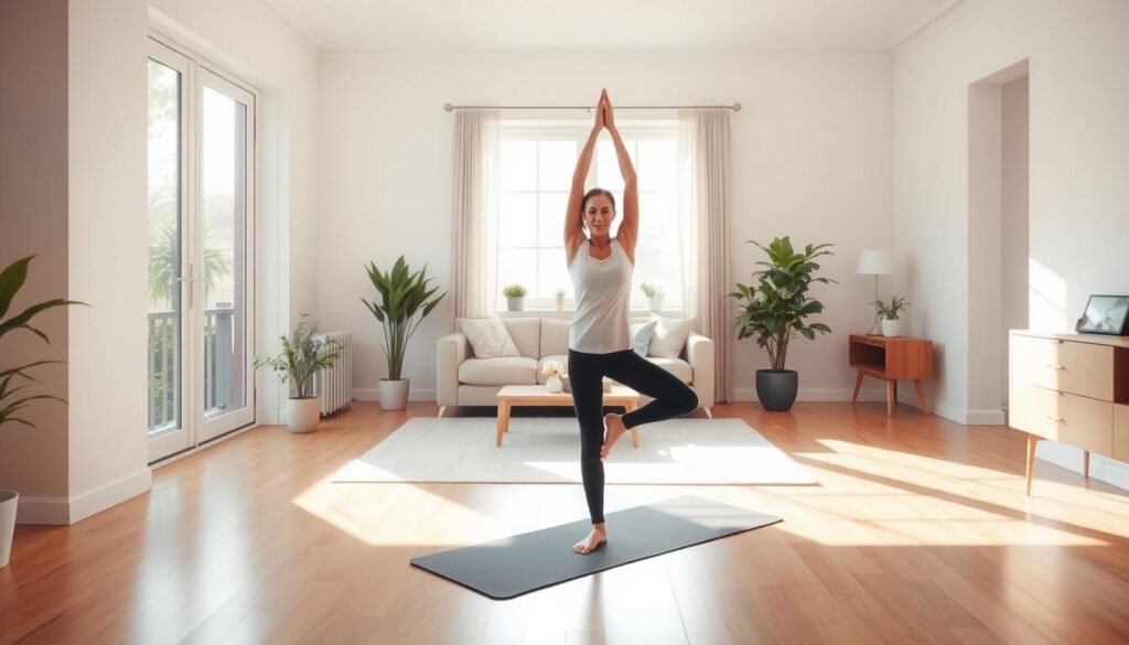 beginner yoga at home