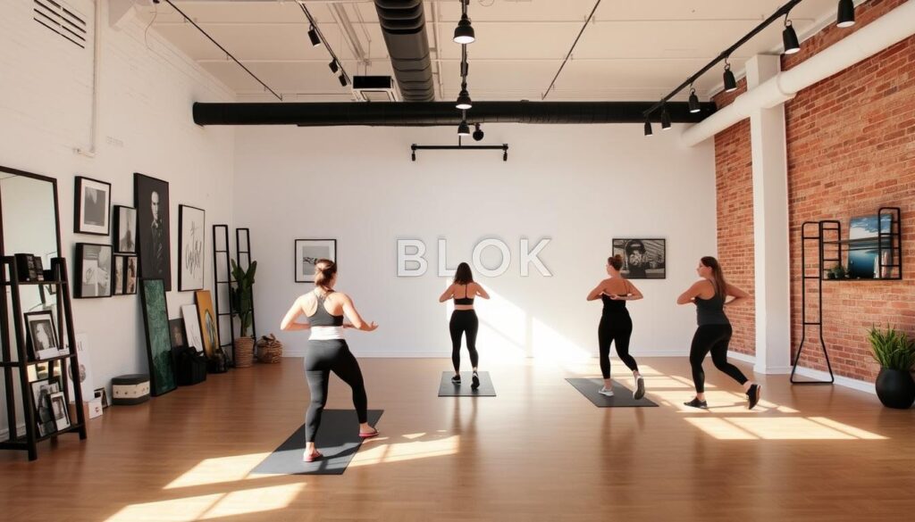 BLOK boutique fitness studio with artistic interior design - Top 20 Gyms in United Kingdom